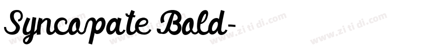 Syncopate Bold字体转换